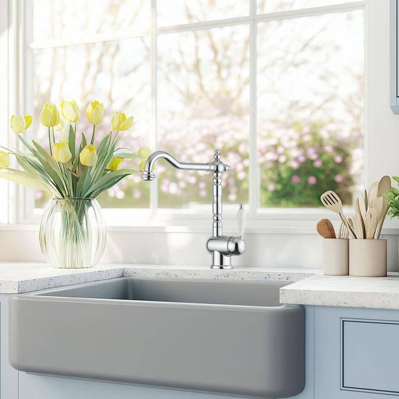 Franke Particolare Old England torneira de cozinha clássica cromada 115.0060.360