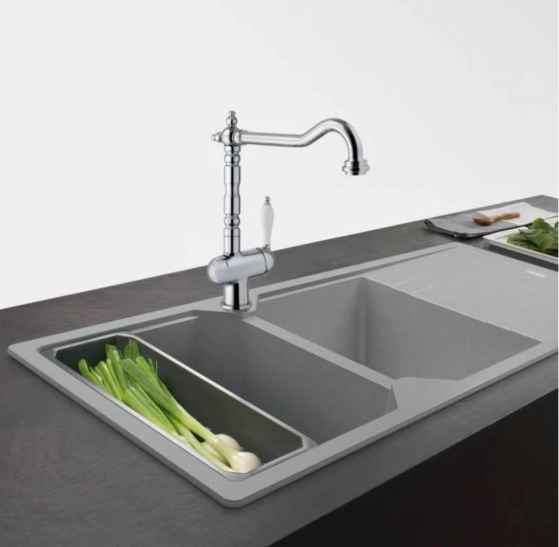 Franke Particolare Old England torneira de cozinha clássica cromada 115.0060.360