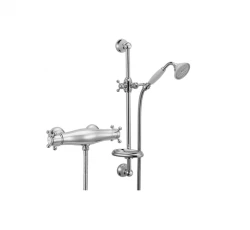 Huber Victorian Torneira de Chuveiro Termostática com Conjunto de Barra Deslizante Inox VTS010102A