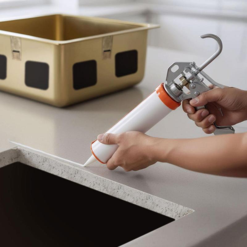 Cola de Silicone sem Ácido para Montagem de Pias de Aço Inoxidável Sob Bancadas