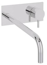 Waterevolution Flow misturador de lavatório embutido com placa de cobertura cromada com bica de 25cm T1161B01-25