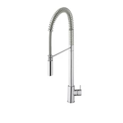 Waterevolution Flow torneira de cozinha semi-profissional cromada com coluna e mola T15701