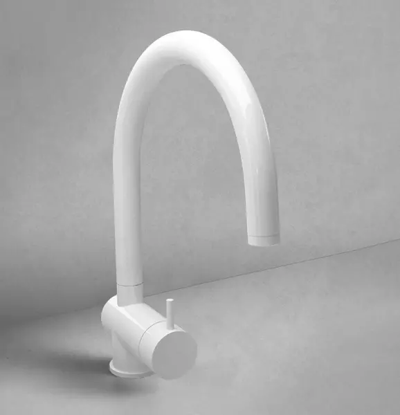 Waterevolution Flow misturador de cozinha branco fosco com bica extensível T155BR