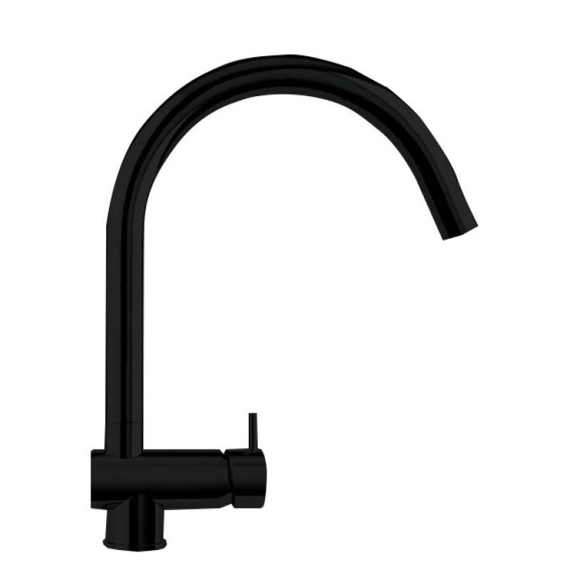Waterevolution Flow misturador de cozinha preto fosco com bica extensível T155PR