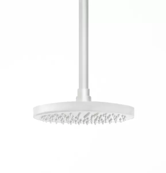 Waterevolution Flow chuveiro de teto 200mm com ligação ao teto, branco fosco T1642BR