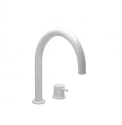 Waterevolution Flow torneira de lavatório de 2 furos, branco fosco T112UBR