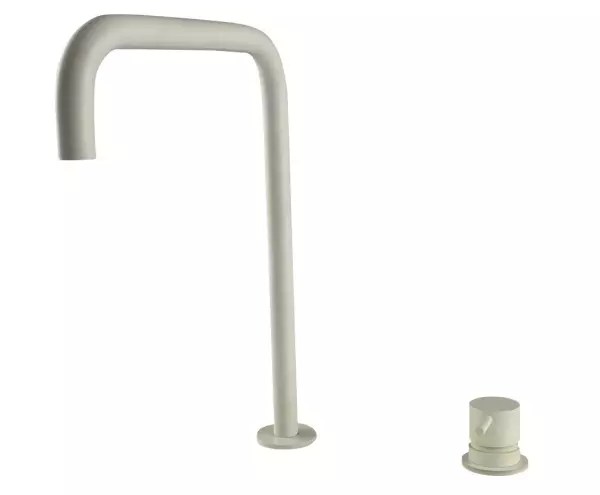 Waterevolution Flow torneira de lavatório de 2 furos com bica alta 222 branco mate T122HBR