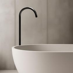 Waterevolution Flow bica de banheira de piso preto fosco T1673PR