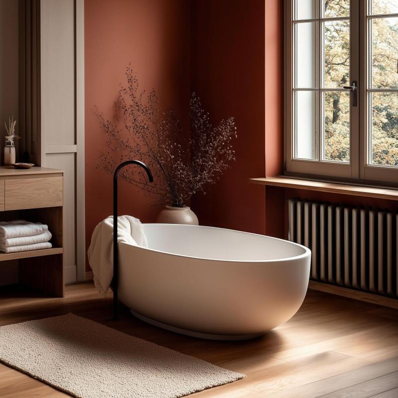 Waterevolution Flow bica de banheira de piso preto fosco T1673PR