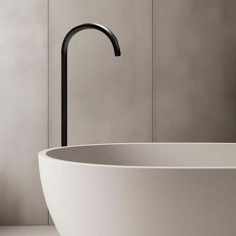 Waterevolution Flow bica de banheira de piso preto fosco T1673PR