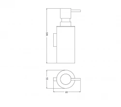 Waterevolution Deep dispenser de sabão cromado A22601