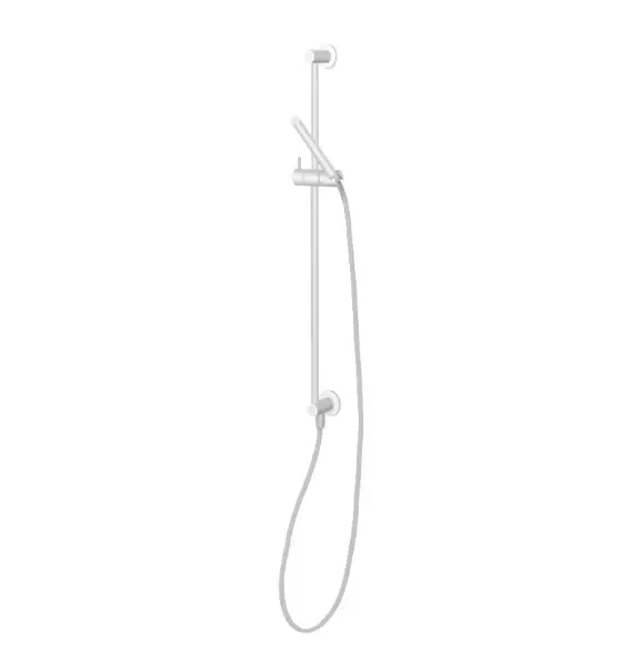 Waterevolution Flow conjunto de barra deslizante com ducha manual 800mm branco fosco T1661BR