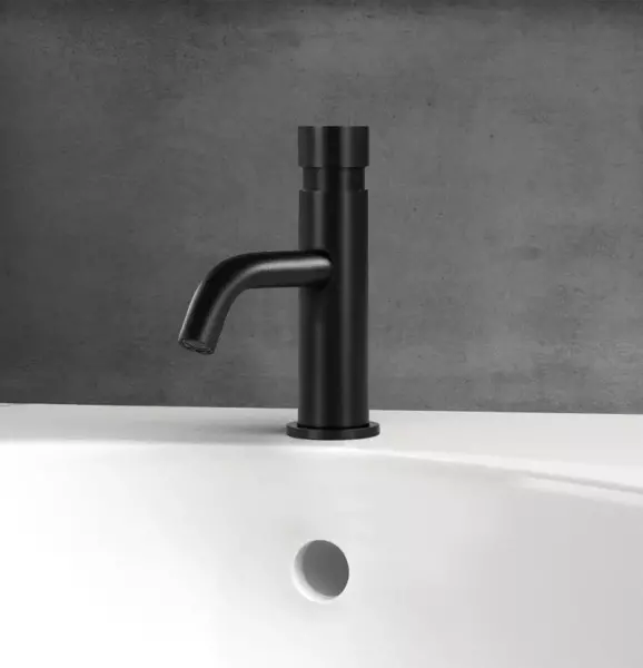 Waterevolution Flow Torneira de Lavatório Auto-Fechante Preto Fosco T110TPPR