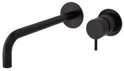 Torneira de lavatório embutida Watervolution Flow em preto mate com bico de 21 cm T116BPR-21