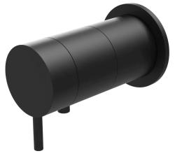 Termóstato de duche embutido Waterevolution Flow com roseta redonda em preto mate 1208778082 T142TBPR