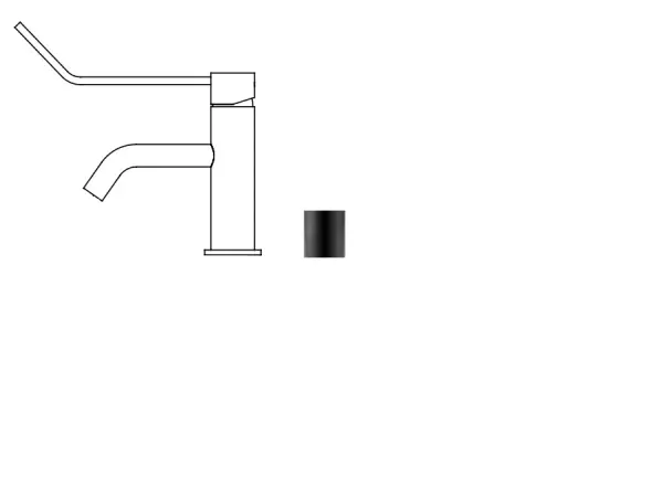 Waterevolution Flow torneira de lavatório incl. válvula click preto fosco T111PR