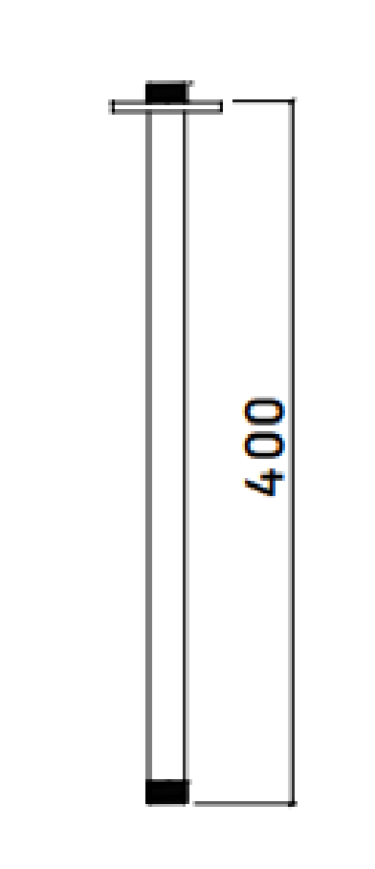 Suporte de teto Waterevolution flow 40 cm Cromado T16454001
