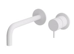 Torneira embutida para lavatório Watervolution Flow em branco mate com bico de 15 cm T116BBR-15