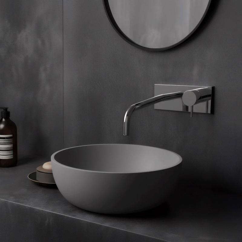 Waterevolution Flow misturador de lavatório embutido com placa de cobertura cromada com bica de 21cm T1161B01-21