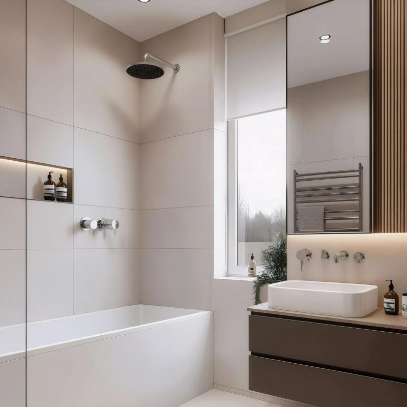 Termóstato de duche embutido Waterrevolution Flow com roseta redonda cromada T142TB01