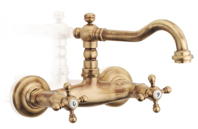 PB conjunto de torneira clássica para banheira com botões em forma de estrela e ducha manual incluída RVS 1208855262