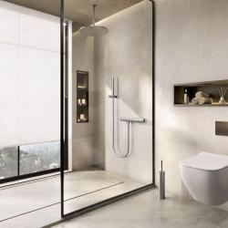 Waterevolution Flow termostato de chuveiro com conjunto de chuveiro em aço inoxidável T140TIE