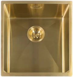 Reginox Miami 4040 OKG pia de aço inoxidável PVD Ouro 40x40 L7682 R30714