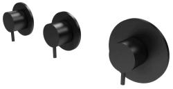 Waterevolution Flow embutido termostato de chuveiro com 2 válvulas de fechamento preto fosco 1208916222