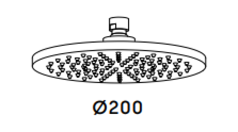 Evolução da Água Chuveiro de Teto Flow 200mm Latão Escovado T1643LE