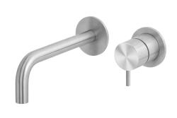 Torneira de lavatório embutida Watervolution Flow totalmente em aço inoxidável T116BIEV2 com bico de 15 cm