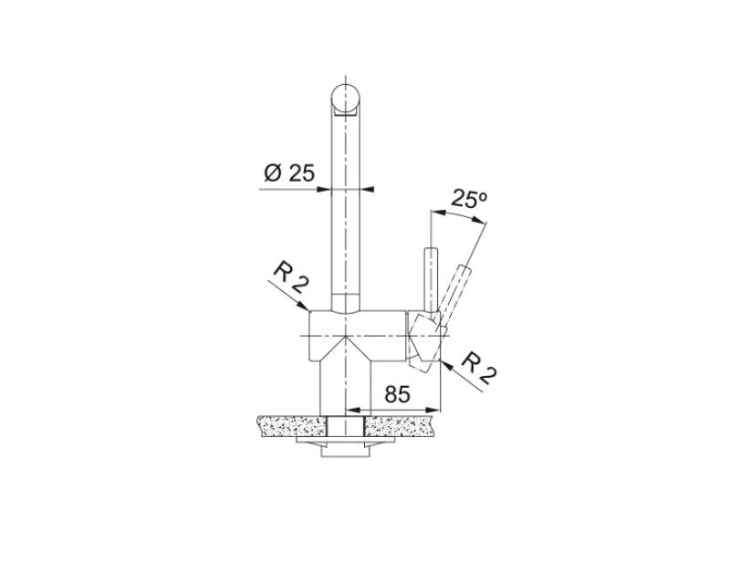 Franke Atlas Neo torneira de cozinha com bica giratória escovada preto fosco 115.0550.424