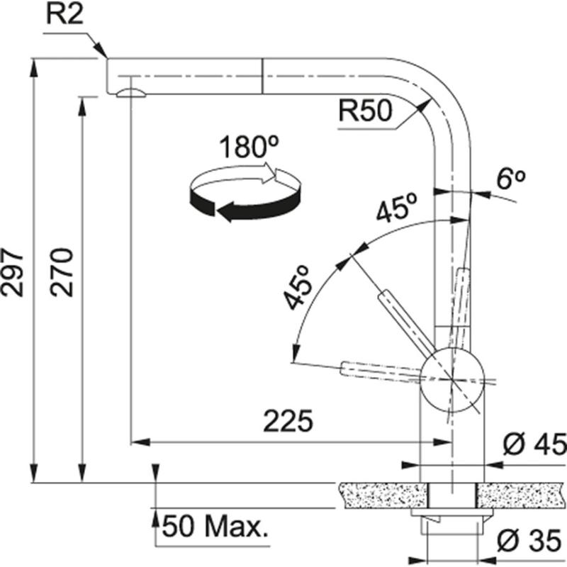 Franke Torneira de Cozinha Atlas Neo Escovada Preta com Bica Extensível 115.0550.427