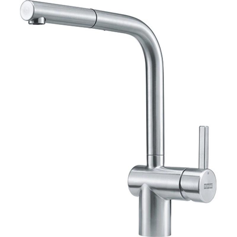 Torneira de cozinha Franke RVS escovada Atlas Neo com bico retrátil inox 115.0521.438