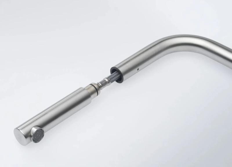 Torneira de cozinha Franke RVS escovada Atlas Neo com bico retrátil inox 115.0521.438