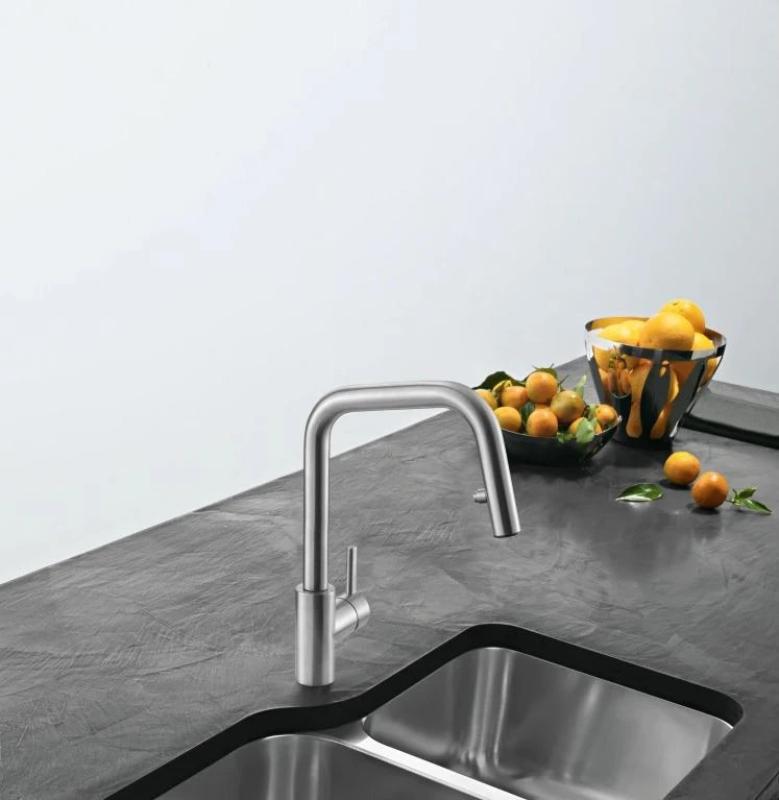 Franke Torneira de Cozinha Kubus com Ducha Extraível em Aço Inoxidável 115.0529.207