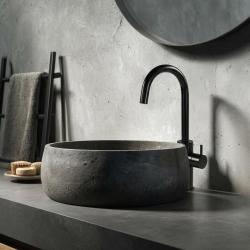 Waterevolution Flow torneira de lavatório modelo alto preto fosco T1121FUPR