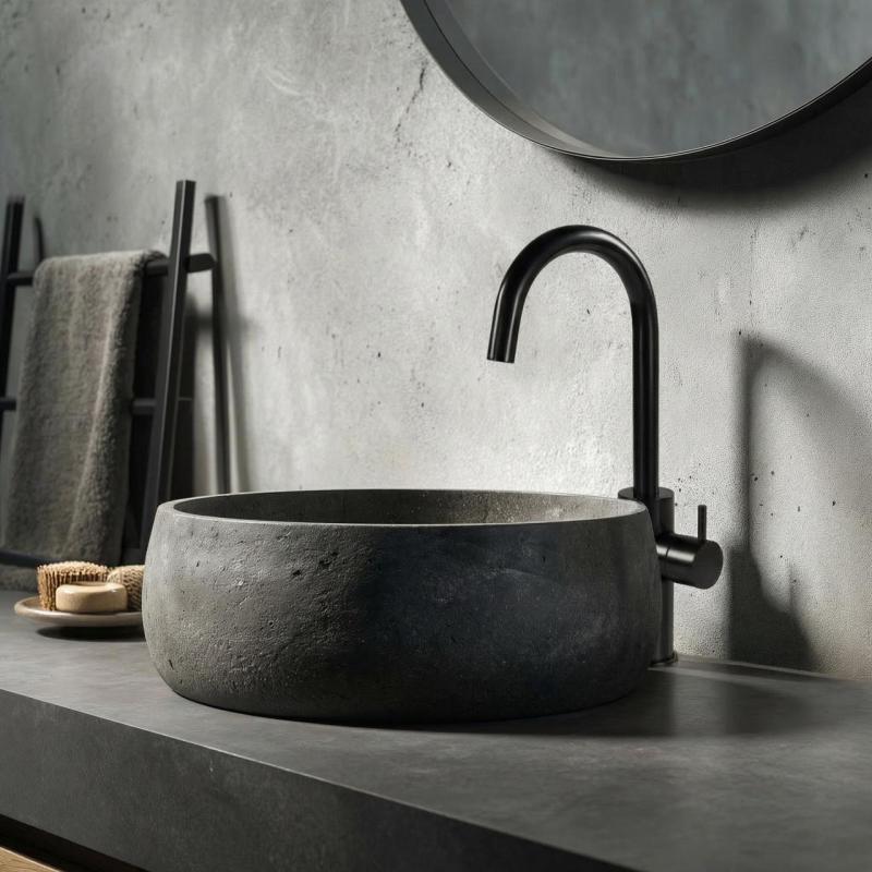 Waterevolution Flow torneira de lavatório modelo alto preto fosco T1121FUPR