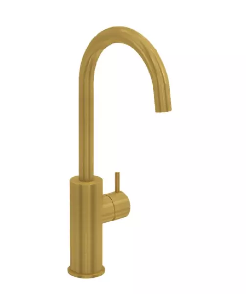 Waterevolution Flow torneira de lavatório modelo alto em latão escovado T1121FULE