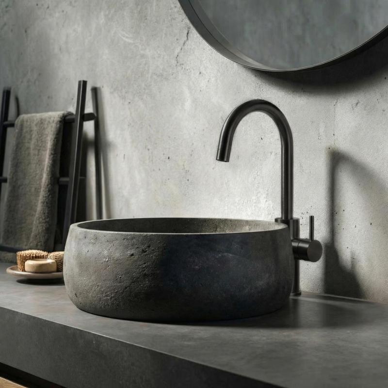 Waterevolution Flow torneira de lavatório modelo alto PVD gun metal T1121FUGME