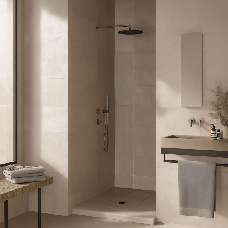 Waterevolution Flow misturador de chuveiro embutido com 1 desviador, totalmente em aço inoxidável 1208920976