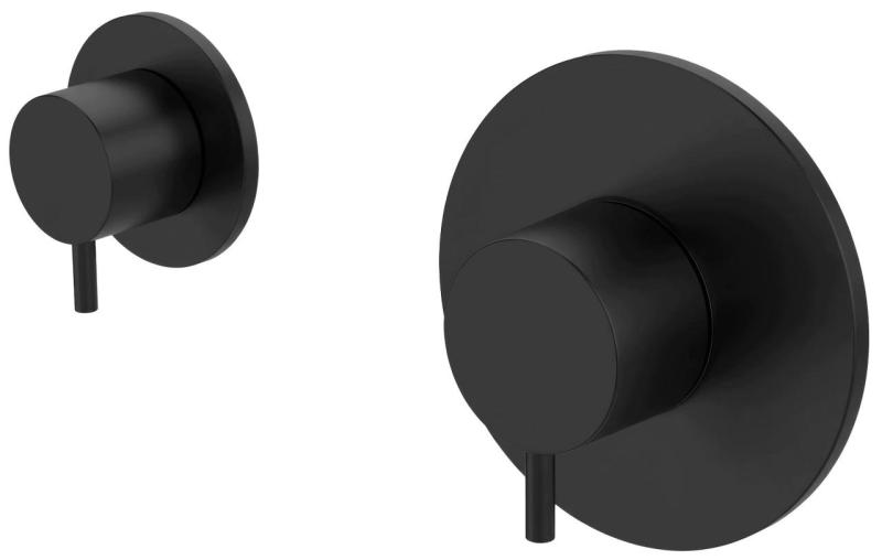 Waterevolution Flow embutido termostato de chuveiro com 1 desviador preto fosco 1208920978