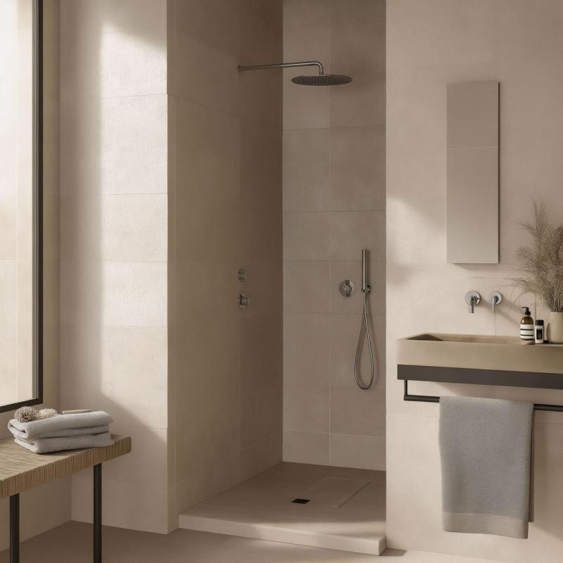 Termóstato de duche embutido Waterevolution Flow com 1 torneira de corte cromada 1208920980