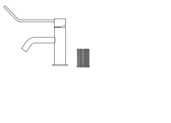 Waterevolution Flow torneira de lavatório incl. click plug PVD gun metal T111GME