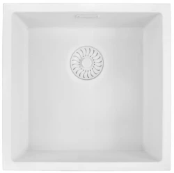 Caressi White Line pia de quartzo branca 40cm de sobrepor ou de embutir CAGRPP40WH-TU 1208921340