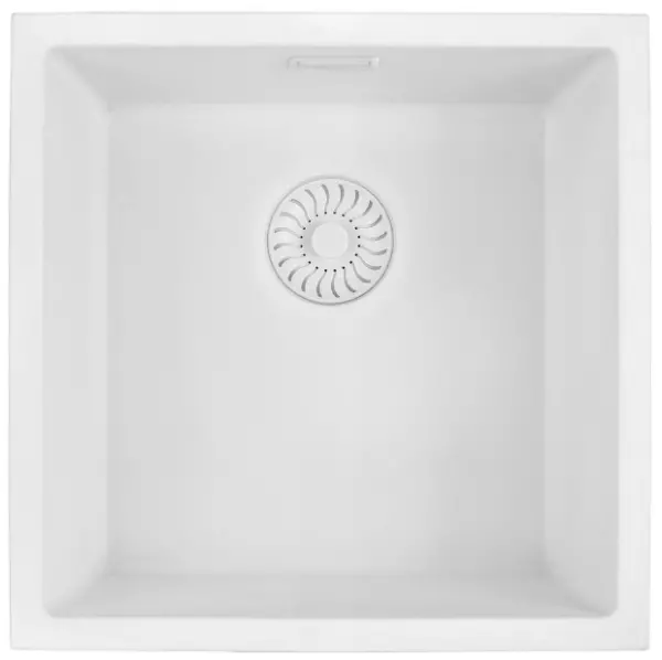 Caressi White Line pia de quartzo branca 40cm de sobrepor ou de embutir CAGRPP40WH-TU 1208921340