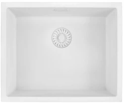 Caressi White Line pia de quartzo branca 50cm montagem superior ou inferior CAGRPP50WH-TU 1208921343