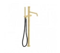 Waterevolution Flow misturador de banheira independente com ducha manual Light Gold T133WGE