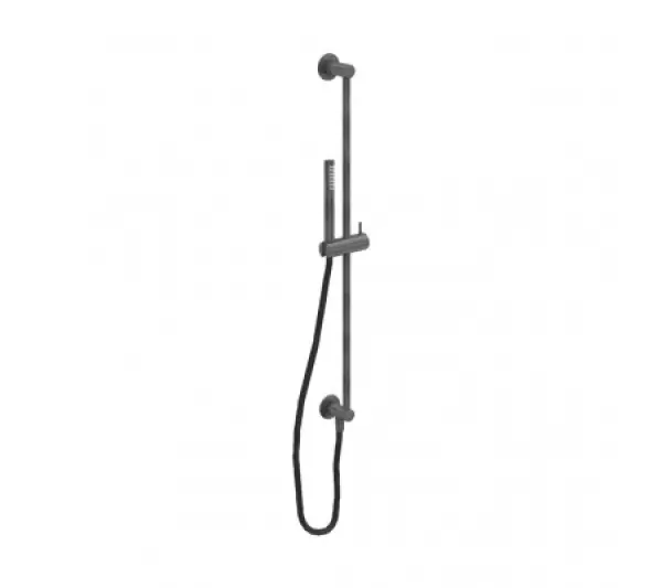 Waterevolution Flow conjunto de barra deslizante com ducha manual 800mm Gun Metal T1661GME