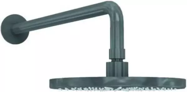 Waterevolution Flow chuveiro de cabeça 200mm com conexão de parede Gun Metal T1641GME