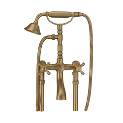 PB Torneira de Banheira Independente Nostálgica com Botões Estrela Bronze 6000